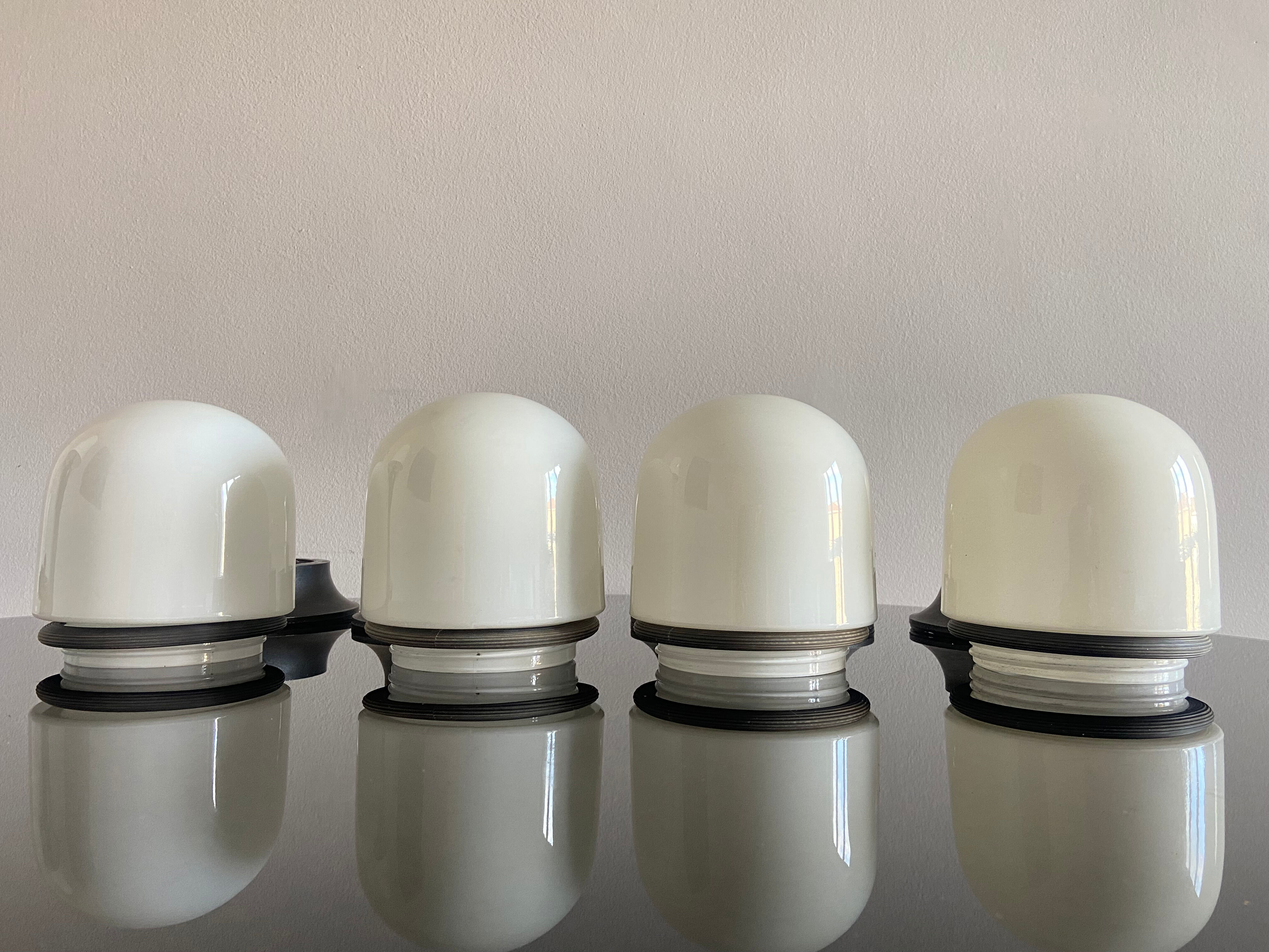 Set of 4 lamps artemide, italy 1970s