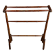 1900s bamboo style wooden towel rack
