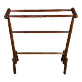 Porte serviettes en bois façon bambou années 1900