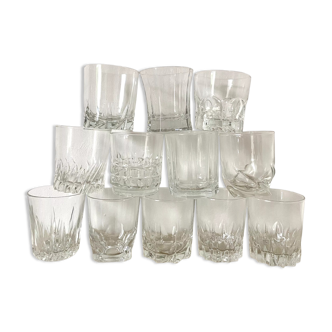 Mismatched whisky glasses