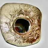 Vintage sandstone mirror from La Borne by Bruno H'dry 1960