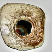 Vintage sandstone mirror from La Borne by Bruno H'dry 1960