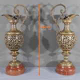 Paire d’aiguières en bronze, art nouveau – 1910