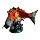 Lampe poisson en céramique avec ampoule
