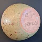 Large vintage terracotta pitcher signed “Orezza”