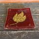 Old Multilayer Red Glass Pocket Video Brass Inlaid Vintage
