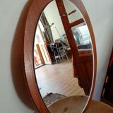 Danish Scandinavian oval mirror 60s