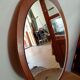 Danish Scandinavian oval mirror 60s