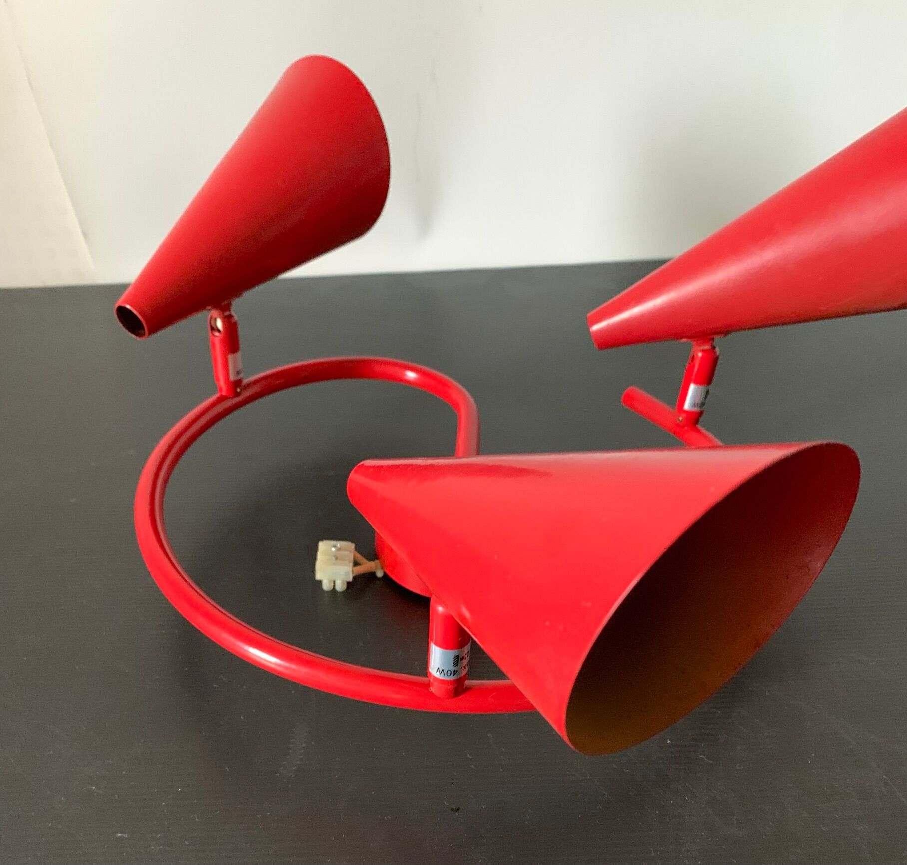 Red vintage wall lamp or ceiling lamp