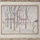 Oil painting on panel Winter landscape with snow Signed Bazin