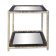 House lancel vintage. side table double trays, in gilded brass bamboo way. tbe