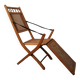 19th-century caned chaise longue in colonial style