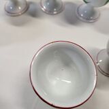 Set of 6 Lunéville Faience Egg Cups KG Reverbère