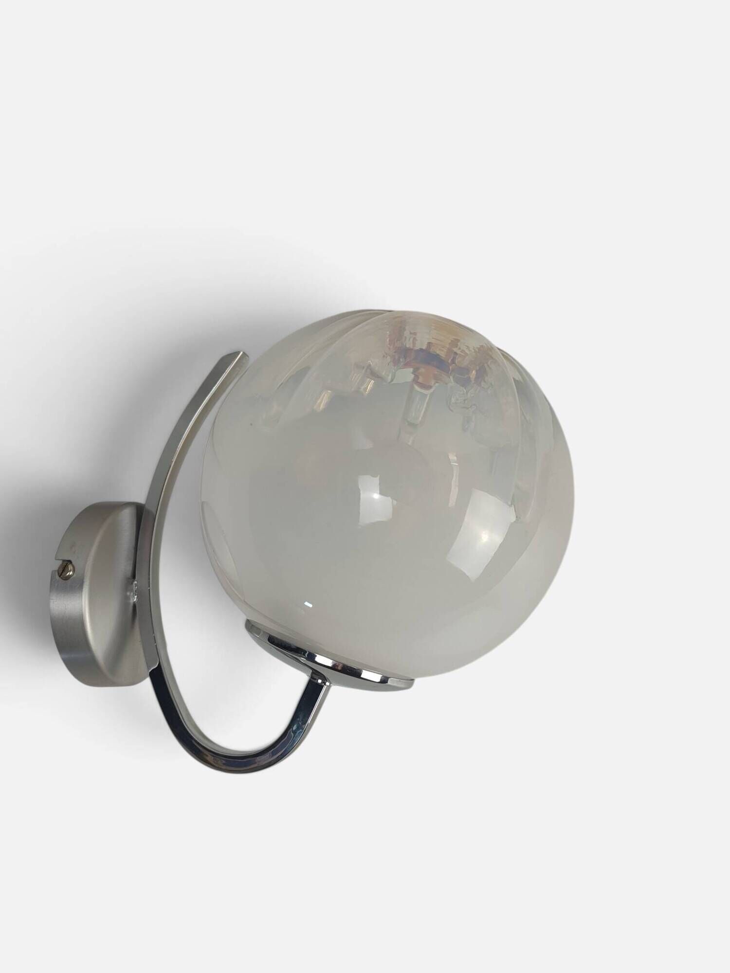 Space Age wall light in chrome and Murano glass by Mazzega – Years