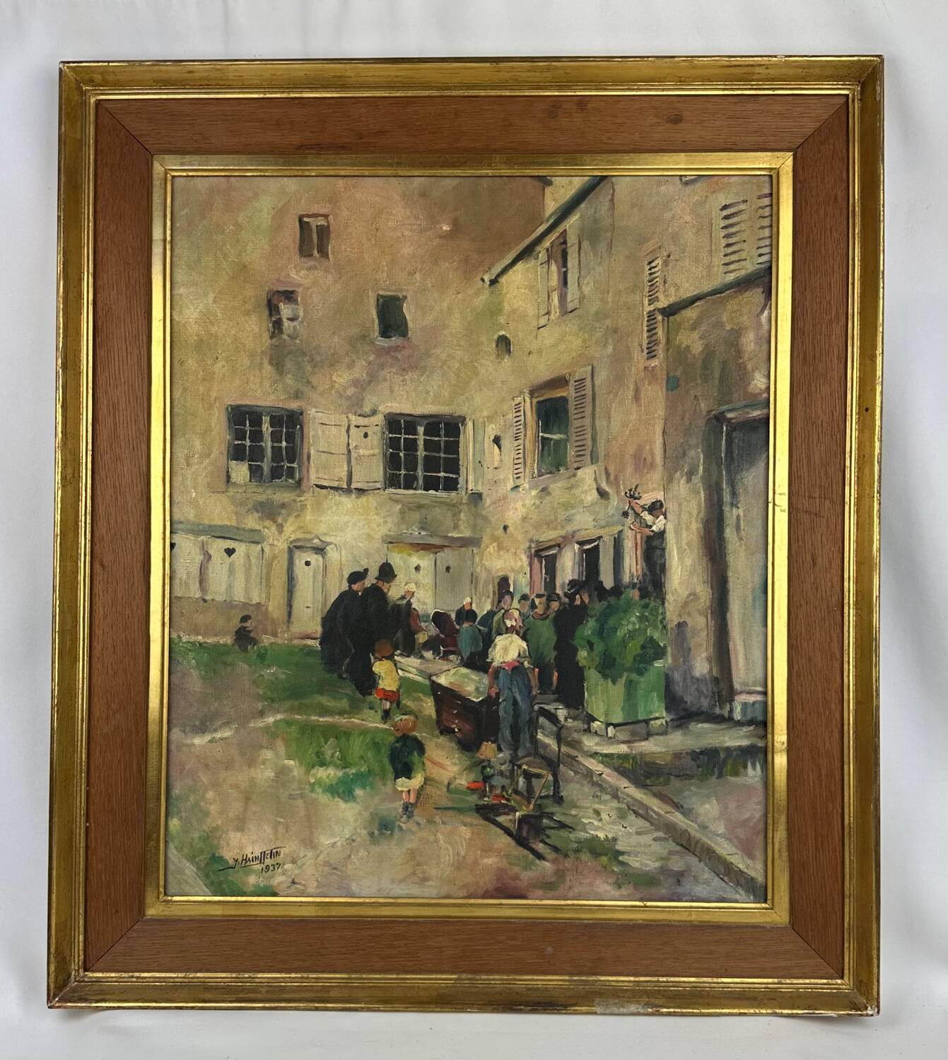 Vintage painting "The Auction"
