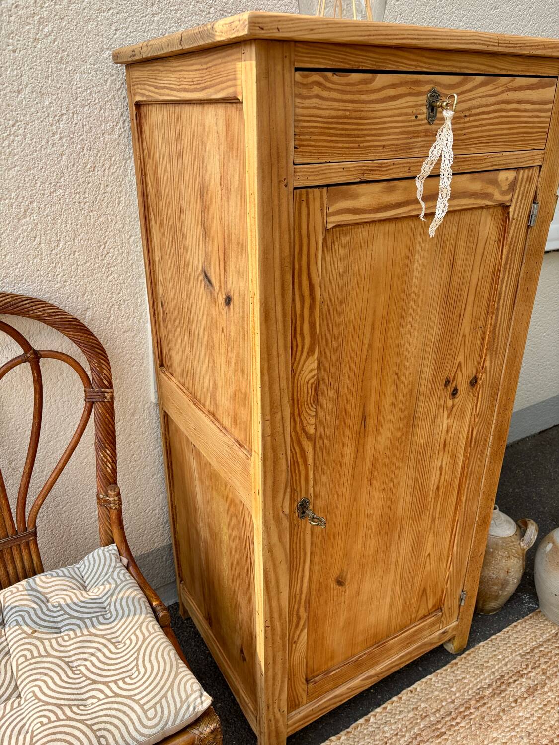 Parisian sideboard in raw wood
