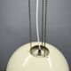 1970s NAPAKO Space Age Brass and Cream Pendant Light, Czechoslovakia