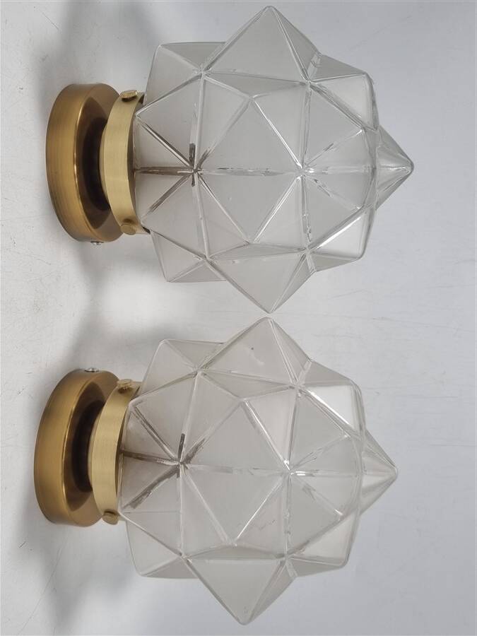 Pair of star wall lights