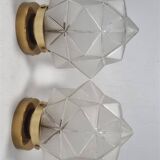 Pair of star wall lights