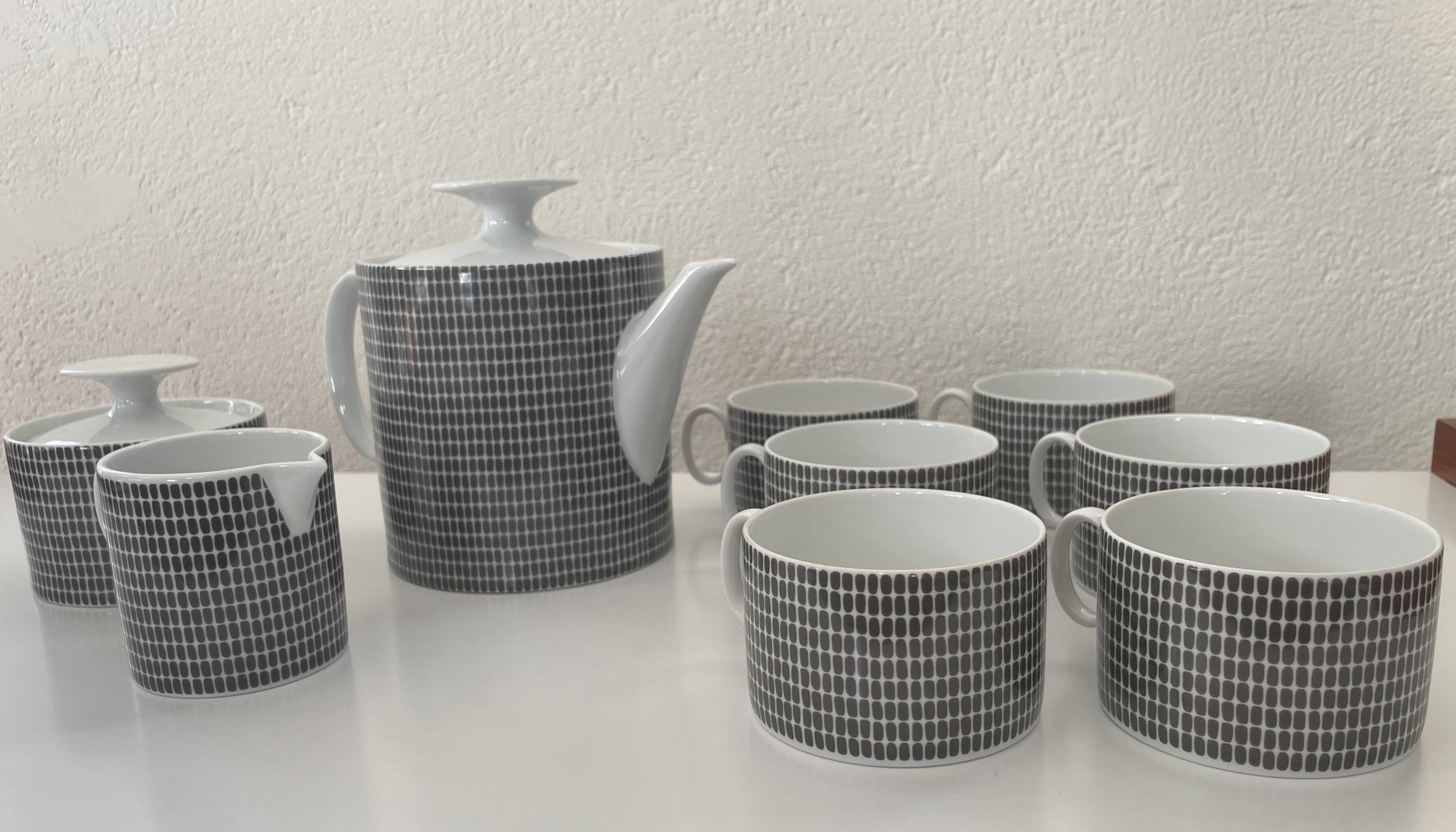 Medaillon Onyx tea set by Theo Baumann and Richard Scharrer for Thomas
