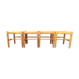 Suite of 4 mulched beech stools