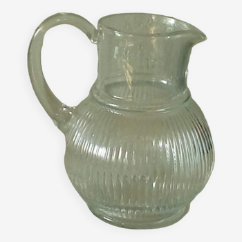 Glass water pitcher model a side