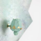 Pair of brass and bronze wall-mounted candlesticks. Contemporary work by an artist.