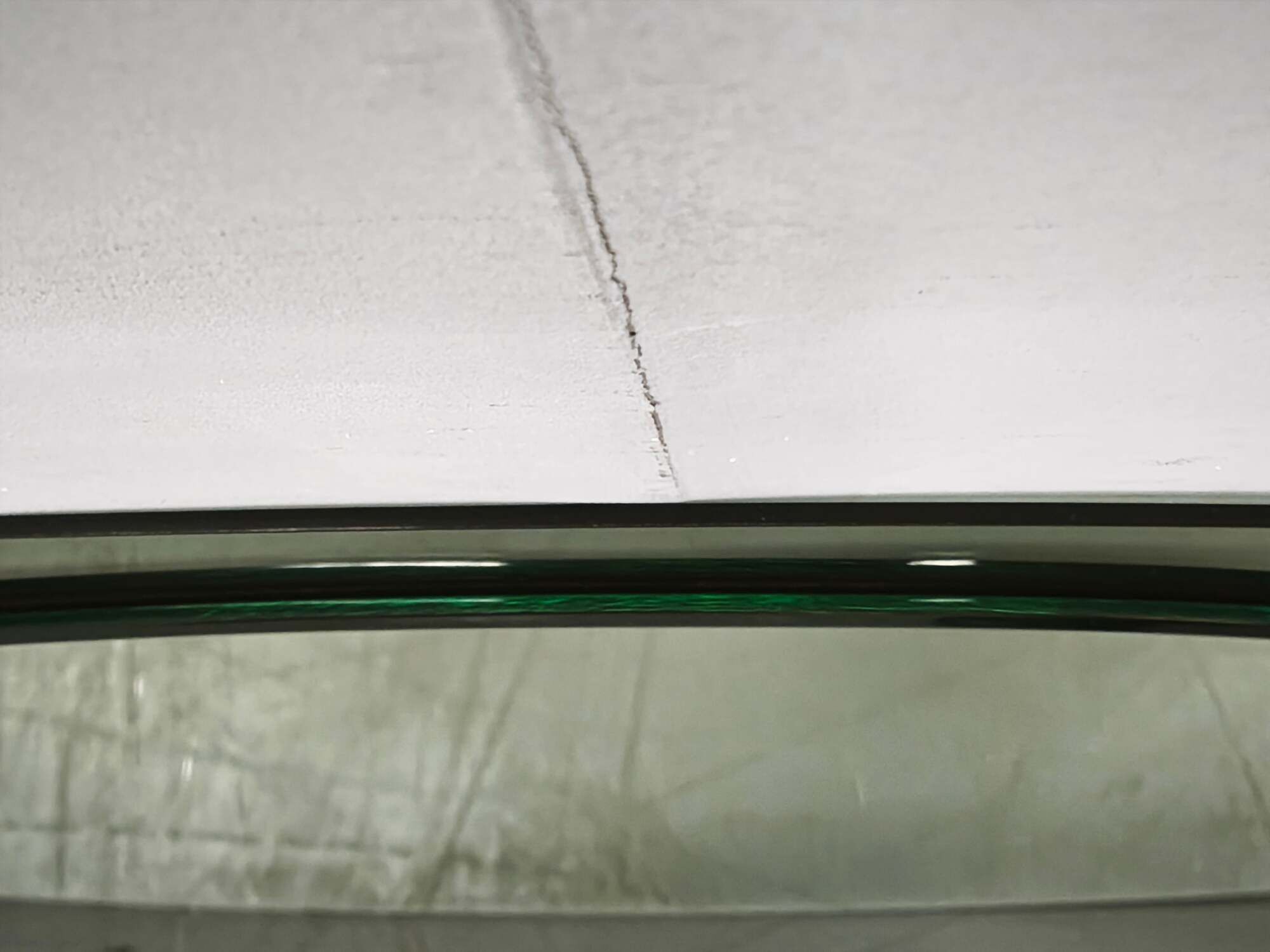 Italian Modernist Smoked Glass and Beveled Mirror, 1970s