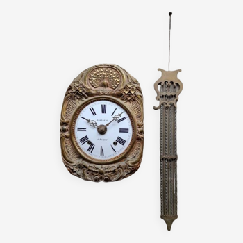 Ancien mouvement d'horloge comtoise ou de parquet - à une cloche - Yvonneau à Oucques - XIXème