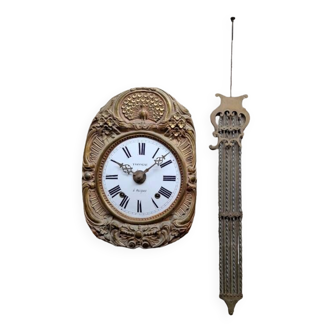 Ancien mouvement d'horloge comtoise ou de parquet - à une cloche - Yvonneau à Oucques - XIXème