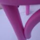 Chaise enfant rose en bois  H 64 cm