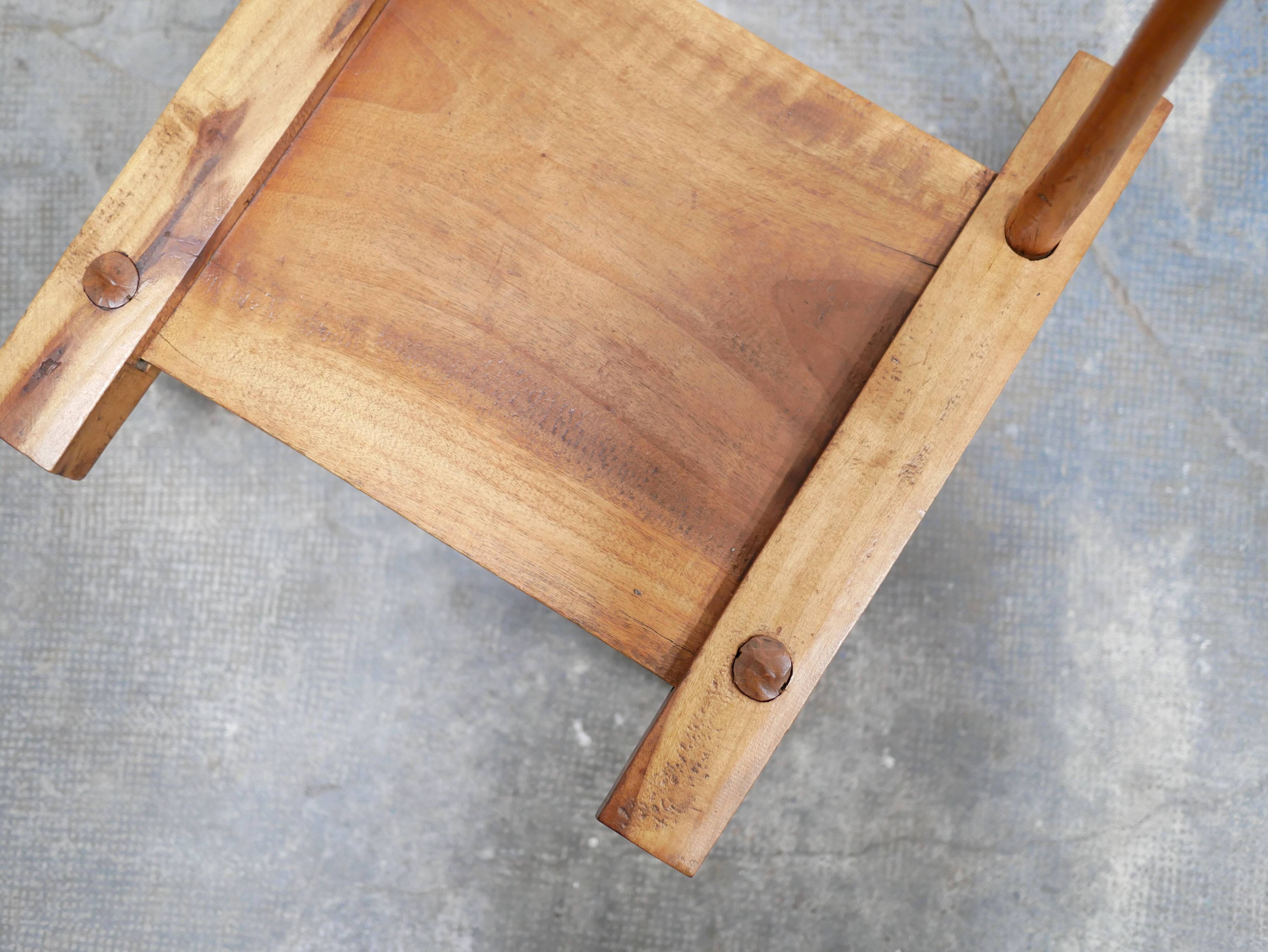 Antique Brutalist African Chair