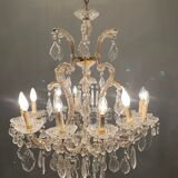 Lustre italien en verre de Murano en cristal, années 1950