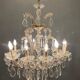 Italian crystal murano glass chandelier, 1950s