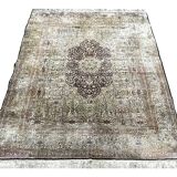 Tapis d'orient en soie (2.50x3.05 m), fait main, matière soie