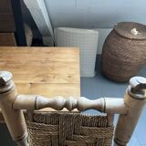 6 wooden and rope chairs attributed to Adrien Audoux & Frida Minet