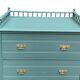 Old grey green high chest of drawers H160