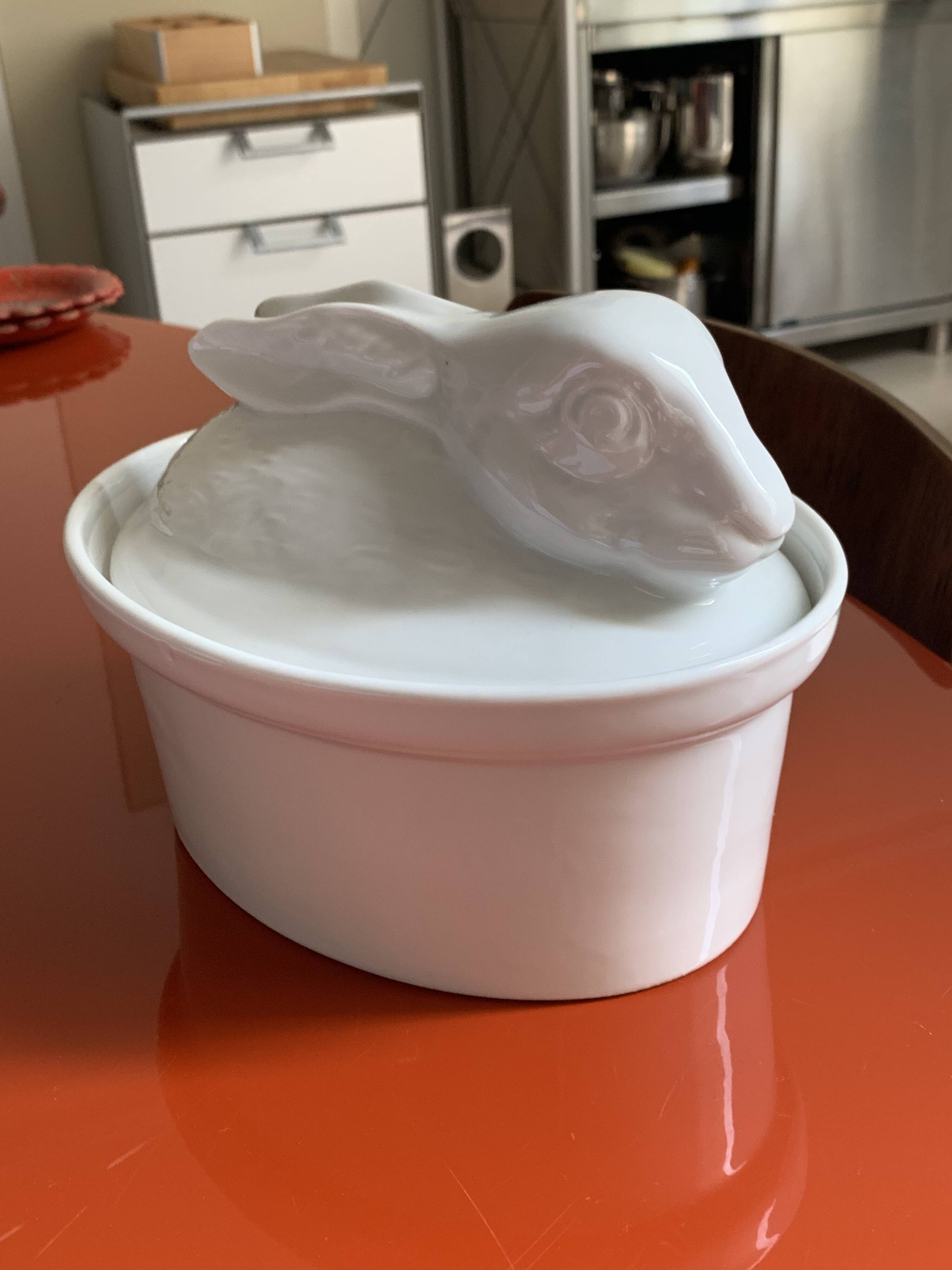 Rabbit or hare shaped terrine in china