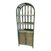 Green bamboo bookcase