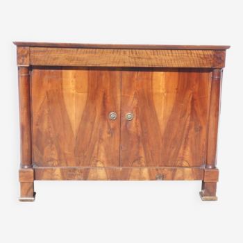 Buffet period and Empire style, exceptional top in solid wood marquetry
