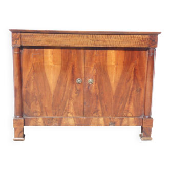 Buffet period and Empire style, exceptional top in solid wood marquetry