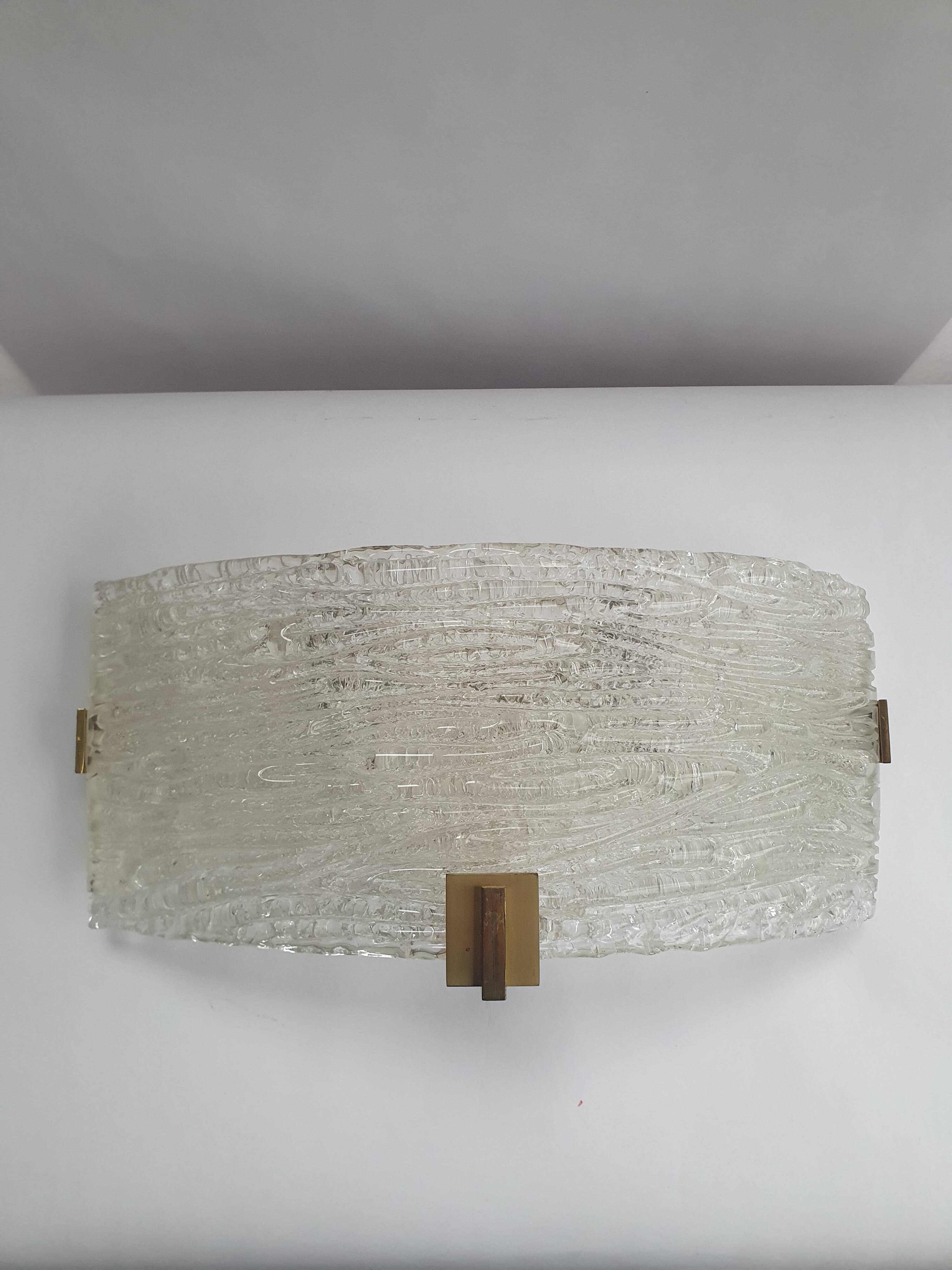 Murano glass wall lamp by Kaiser Leuchten, 1950s