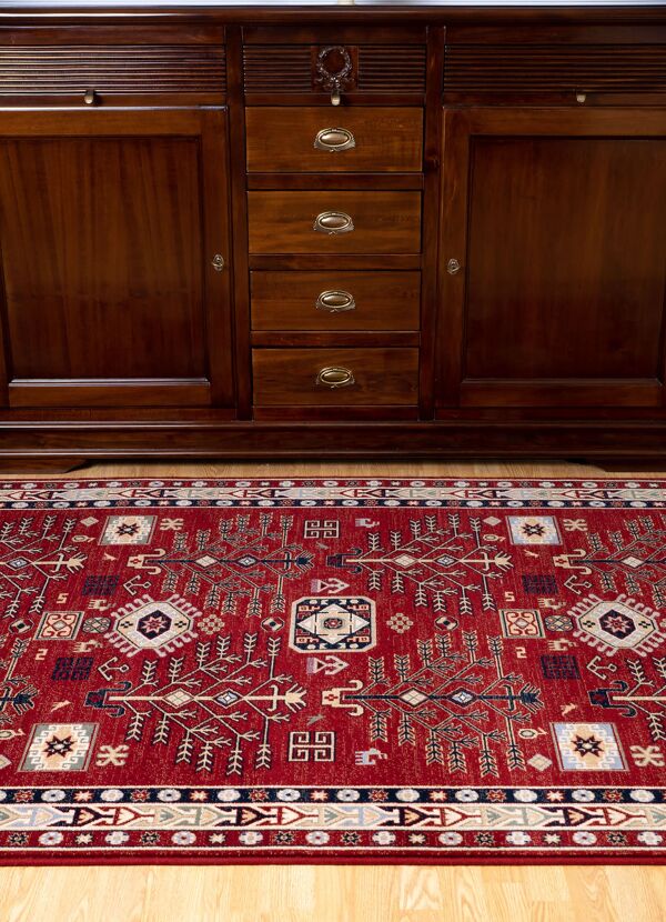 Tapis ethnique rouge 160x230 m d'orient enny