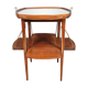 Table a thé louis xvi en acajou clair et filets vers 1900