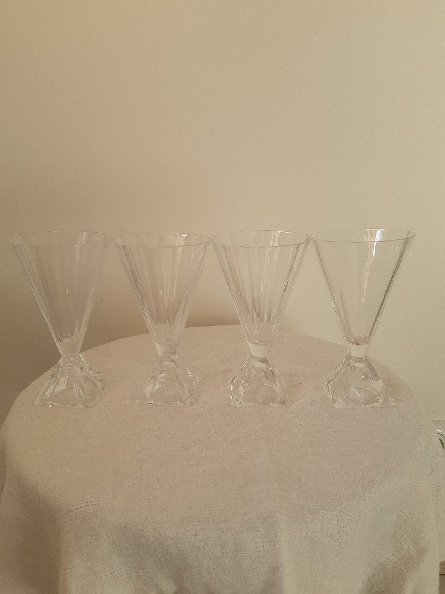 Série de verres à pied en cristal
