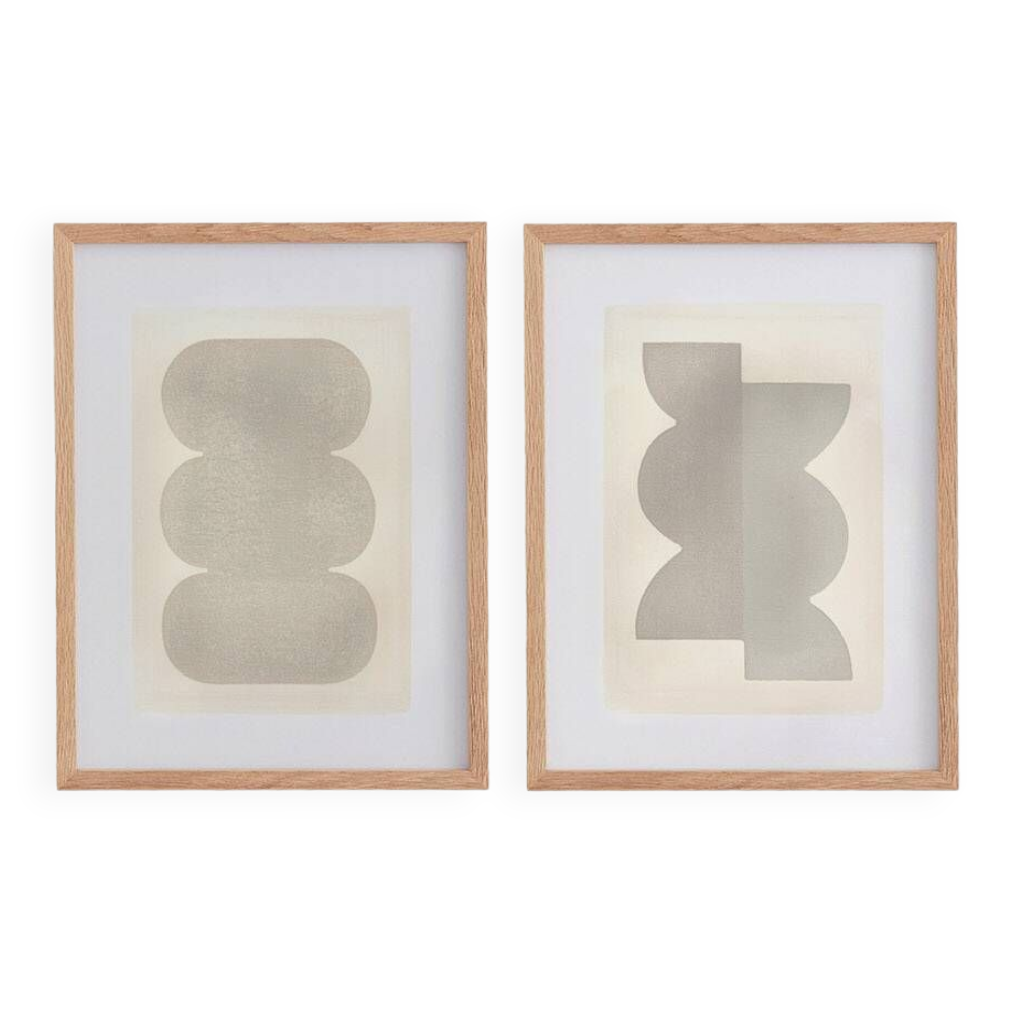 Duo of 30x40cm Wax and Twist paintings by Eawy