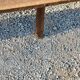 Farm table nineteenth century feet spindles 251cm and its 2 benches