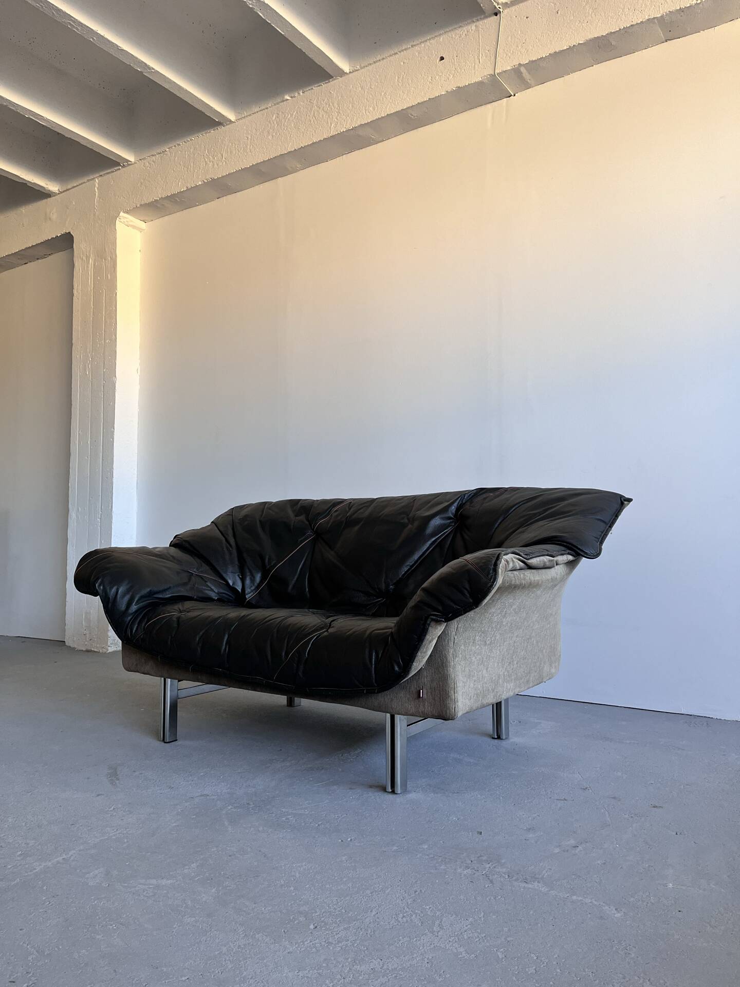 Canapé en cuir par Ulferts Suède, années 1970, milieu du siècle.