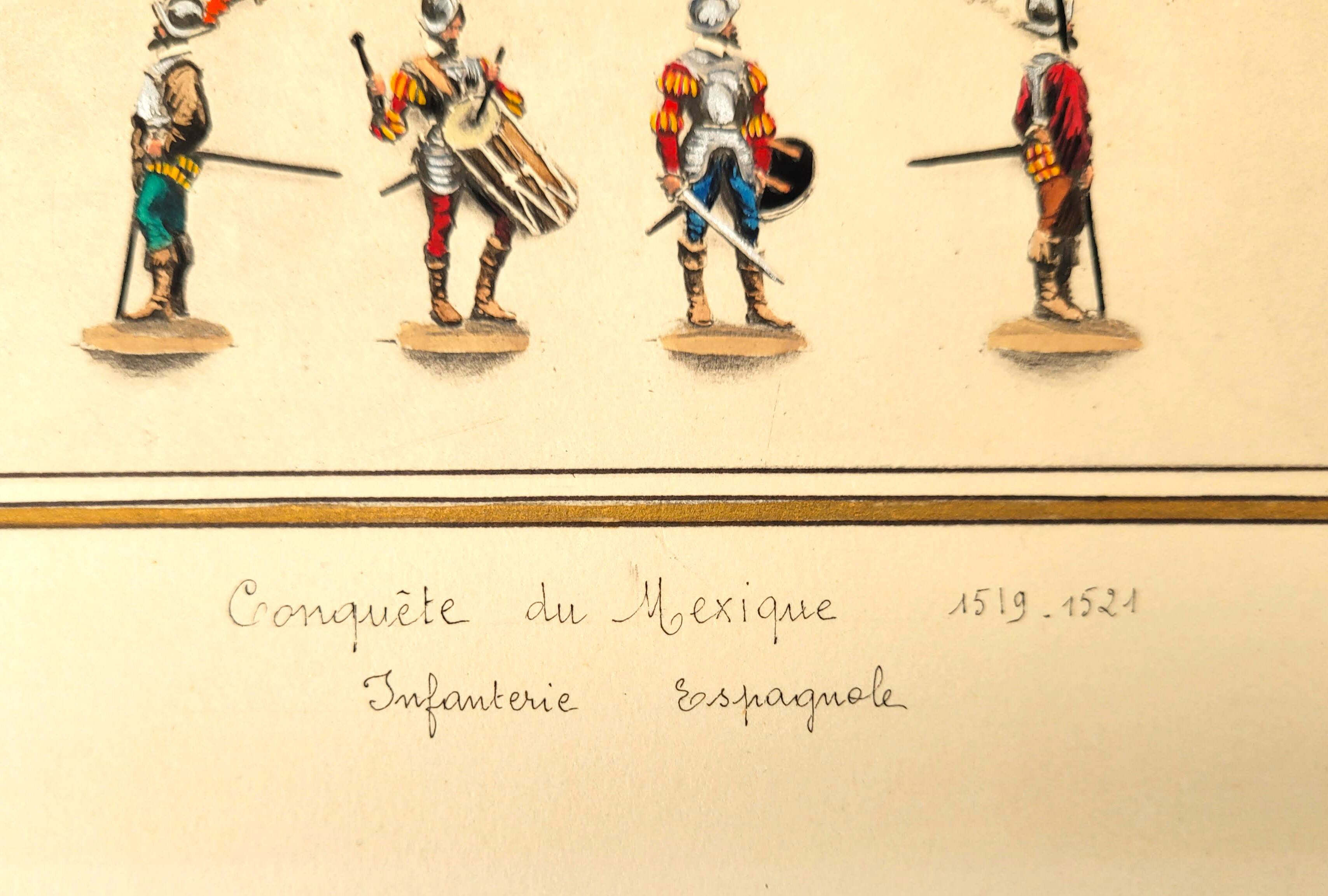 Set of 3 illuminated plates by S. Lemoine