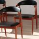 Set of 4 Johannes Andersen Scandinavian teak armchairs, 1960s